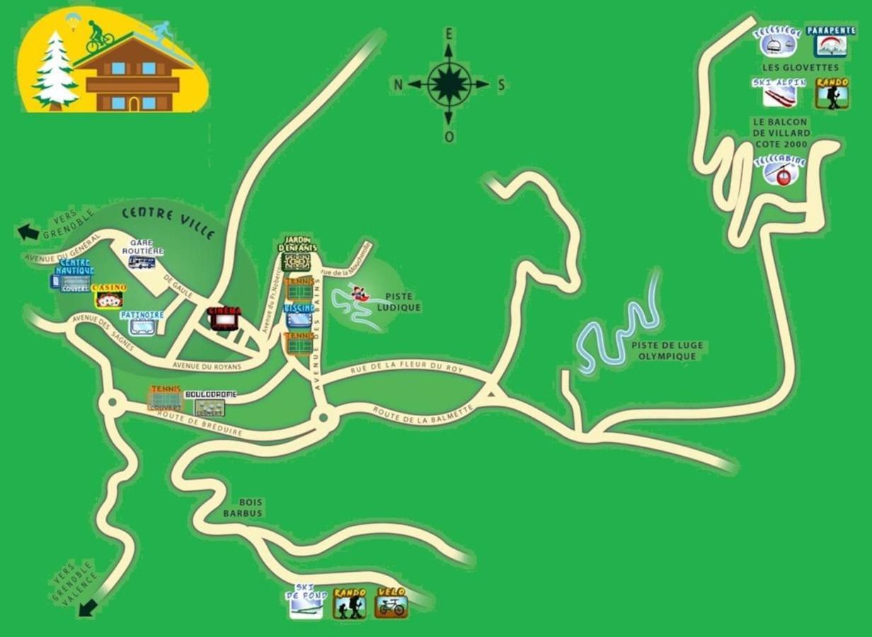 Studio Chaleureux Aux Pieds Des Pistes De Ski Des Glovettes Villard-de-Lans Esterno foto